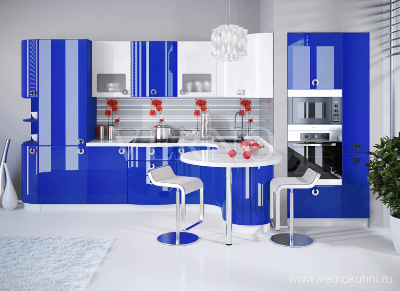 Озон интернет магазин купить кухню. Синие кухни. Кухня в синем цвете. Синий кухонный гарнитур. Цветные кухни.